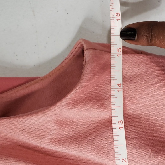 Formal Dark Blush Dress with Accebt Rhinestones - Picture 6 of 10